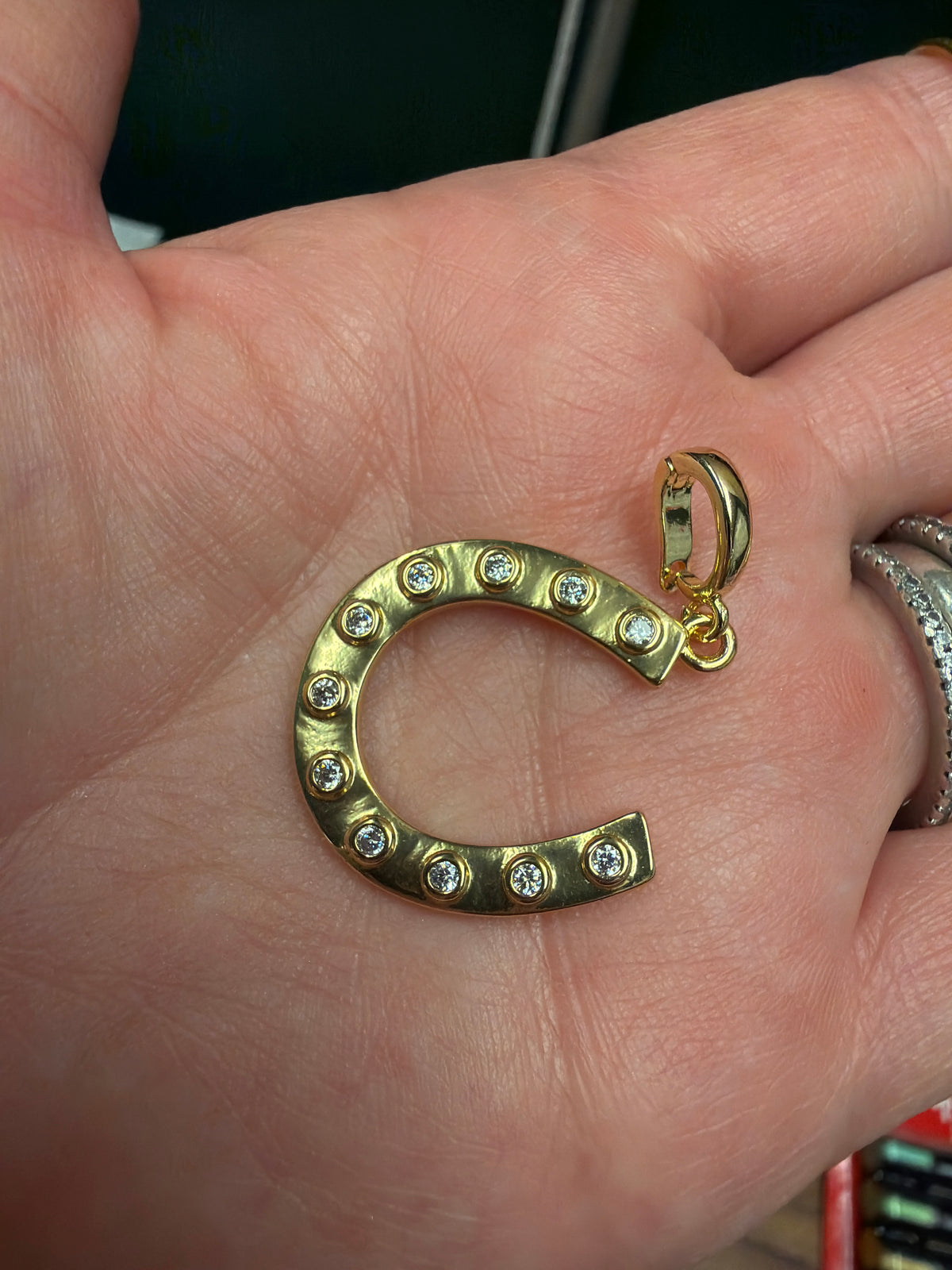 Lg. Gold Horsehoe Charm