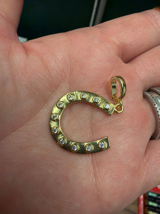 Lg. Gold Horsehoe Charm