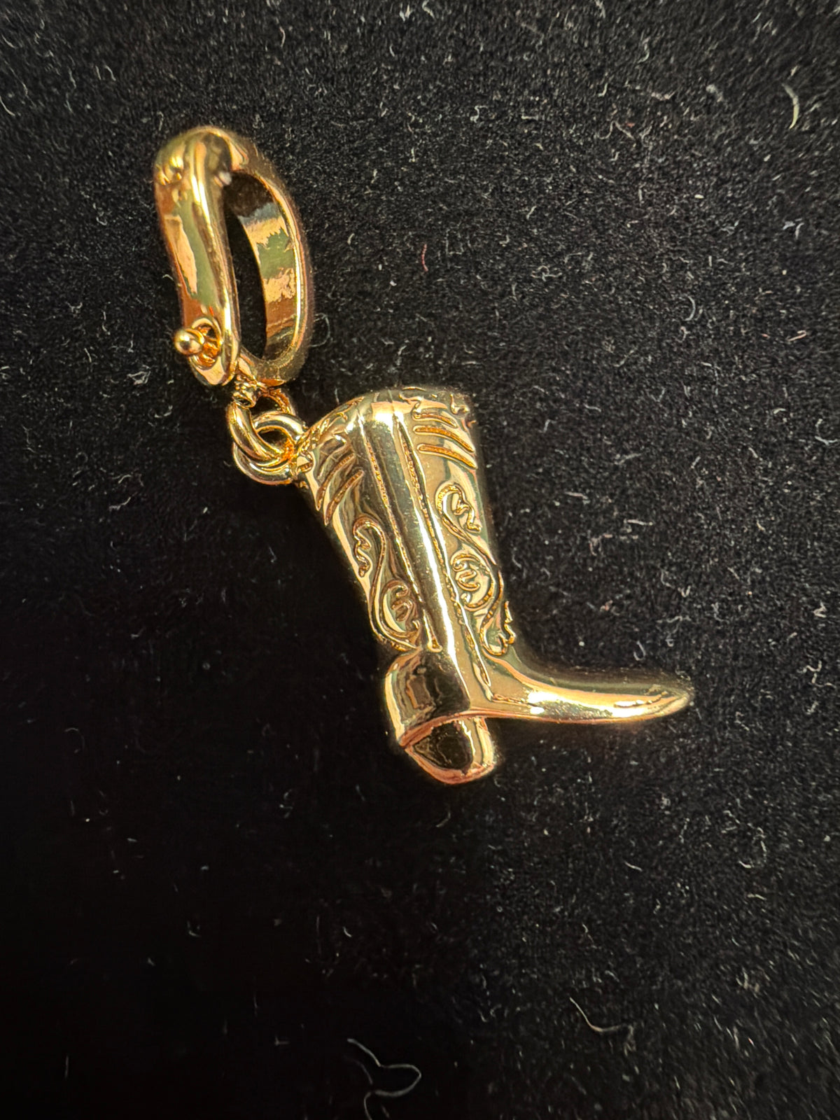 Gold Cowboy Boot Charm