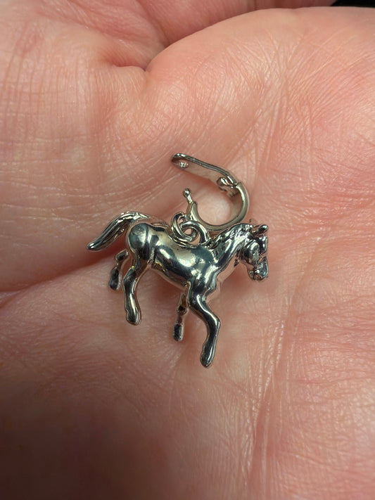 Silver Horse Charm