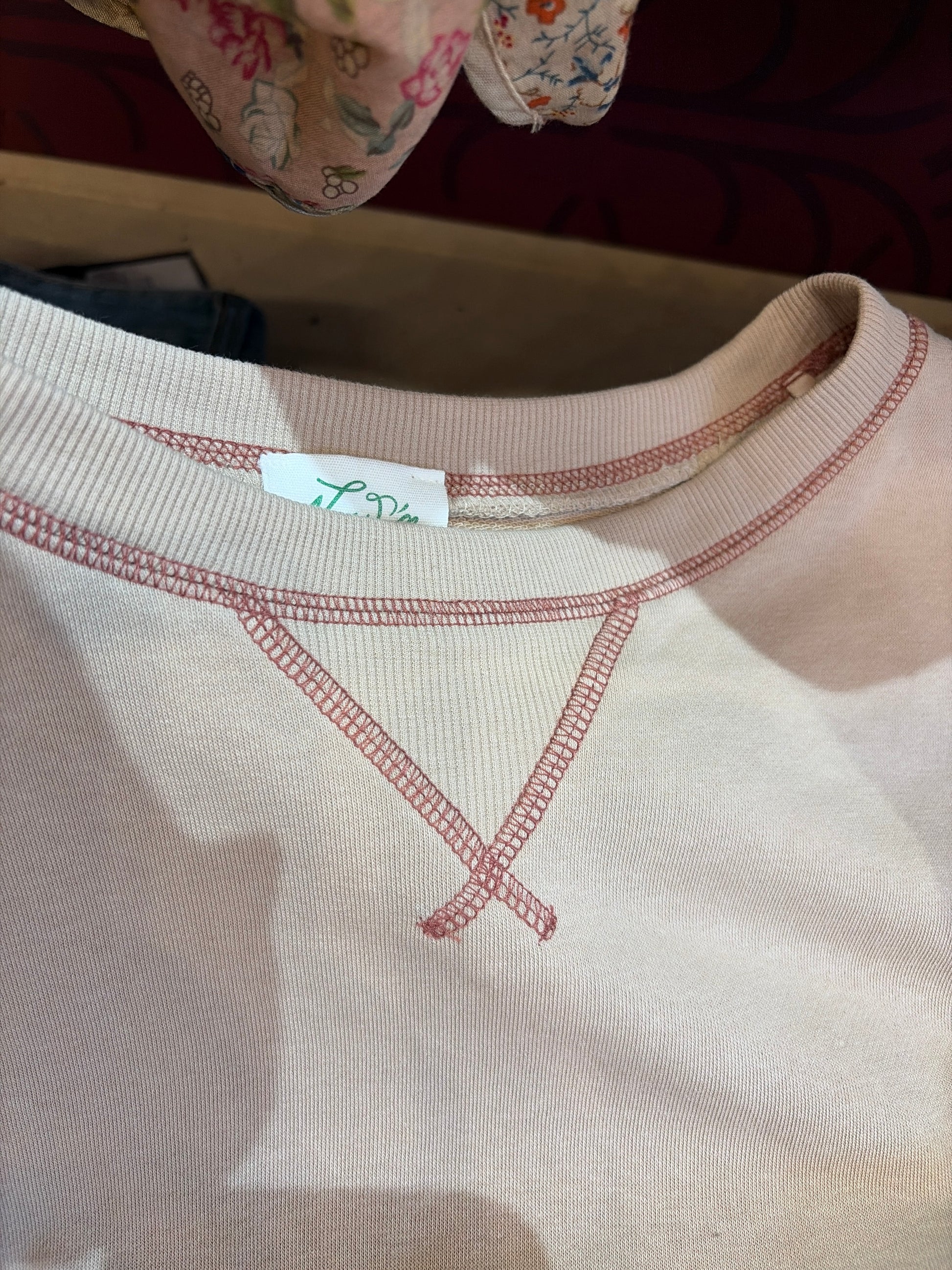Very J striped Griz top sweatshirt featuring a cozy, casual design with horizontal gray and white stripes.