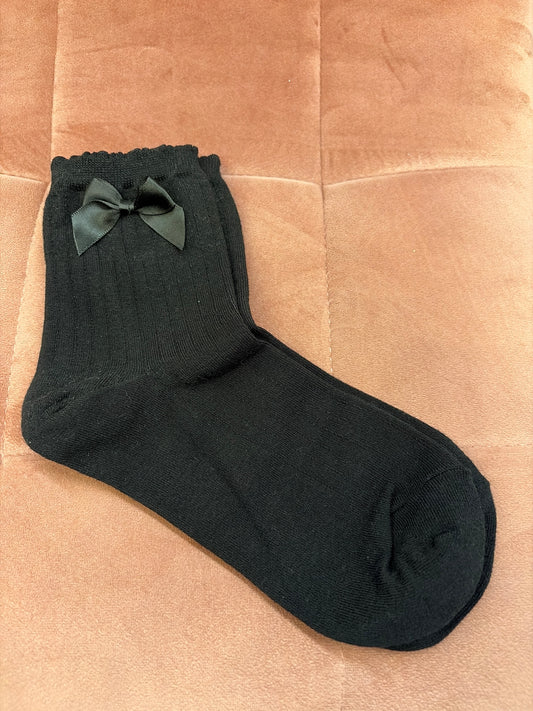 Socks - Black Bows