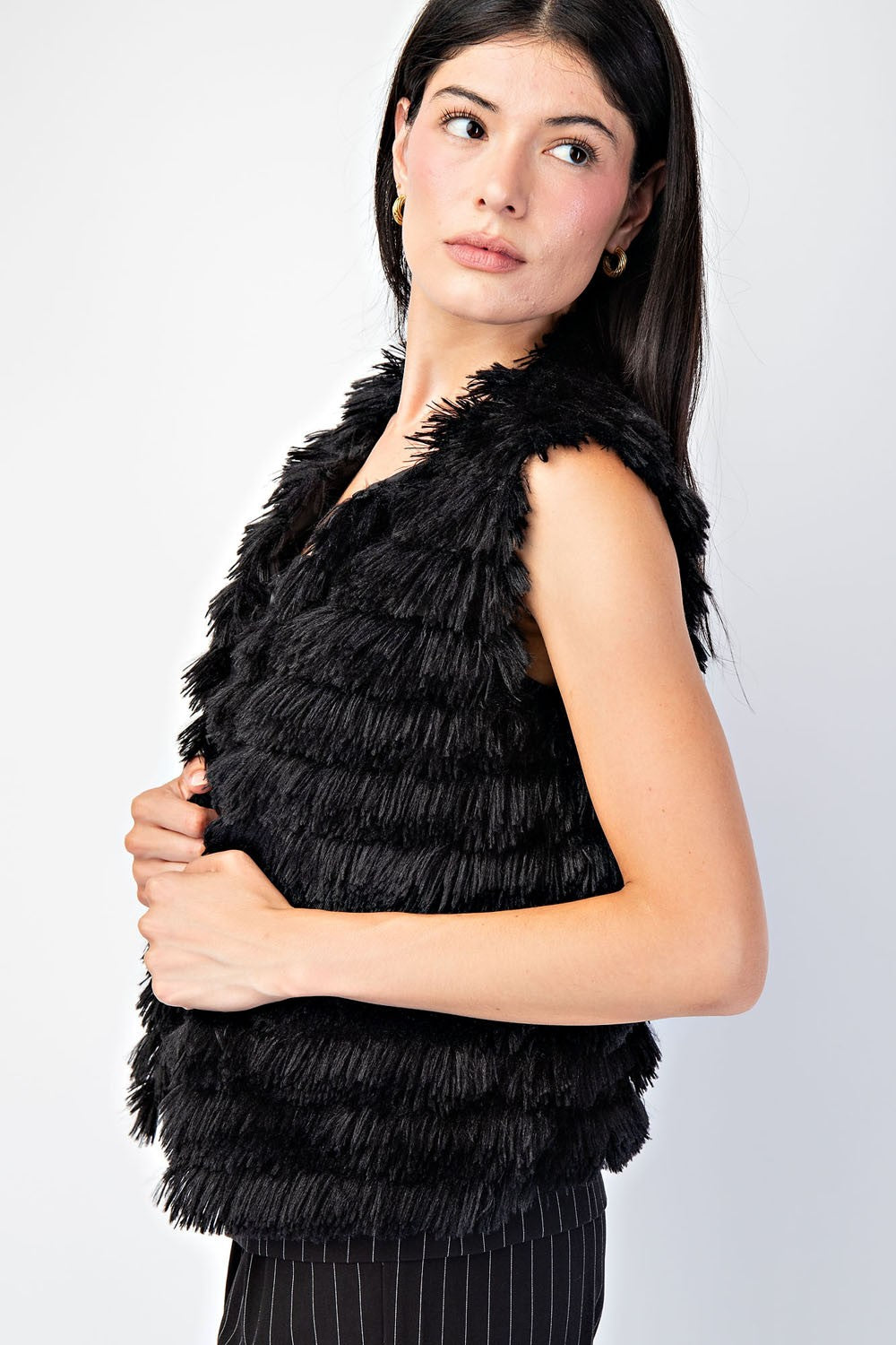 Faux fur Open Front. Vest