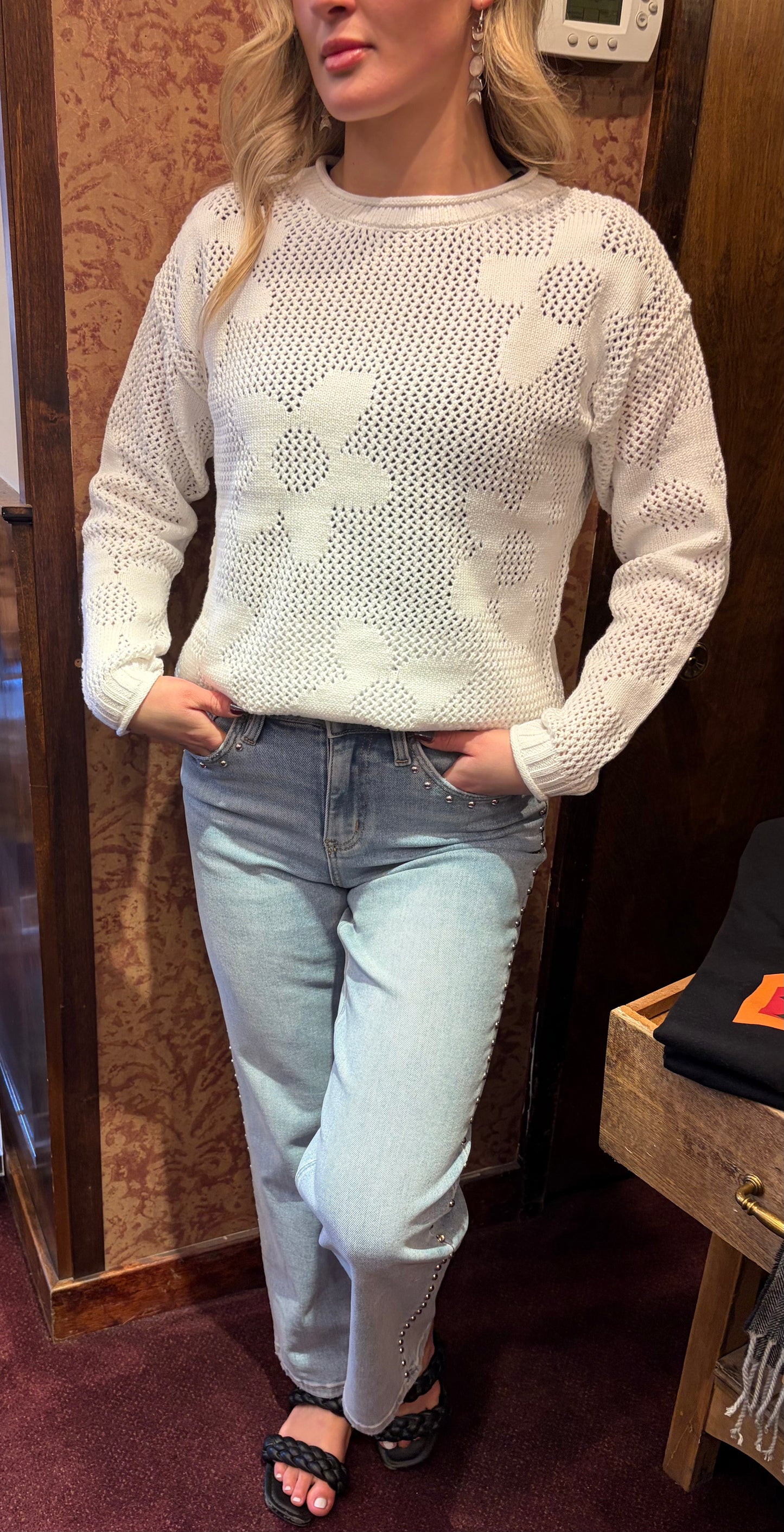 Mesh Bloom Sweater
