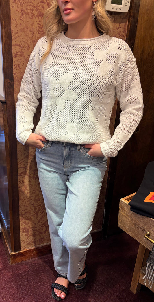 Mesh Bloom Sweater