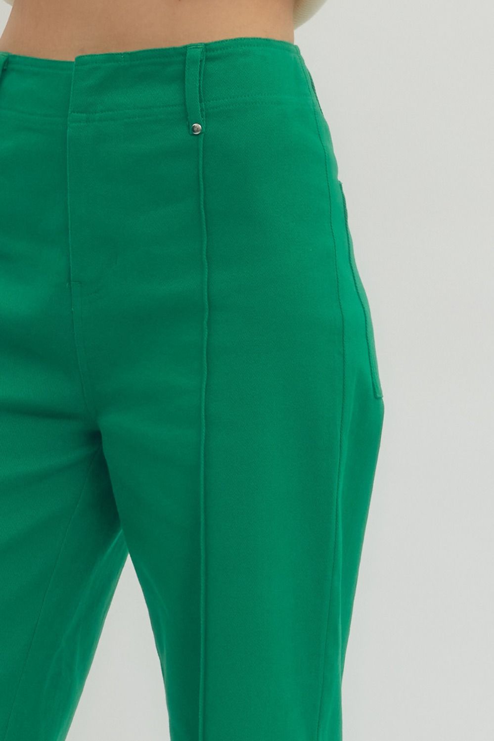 Pair of Mrs. Green Jeans by Entro featuring classic denim style and a relaxed fit, shown in a natural outdoor setting.