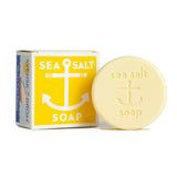 Swedish Dream Sea Salt Lemon Soap by Kalastyle Soap Co. with lemon slices and sea salt crystals on a soap bar.