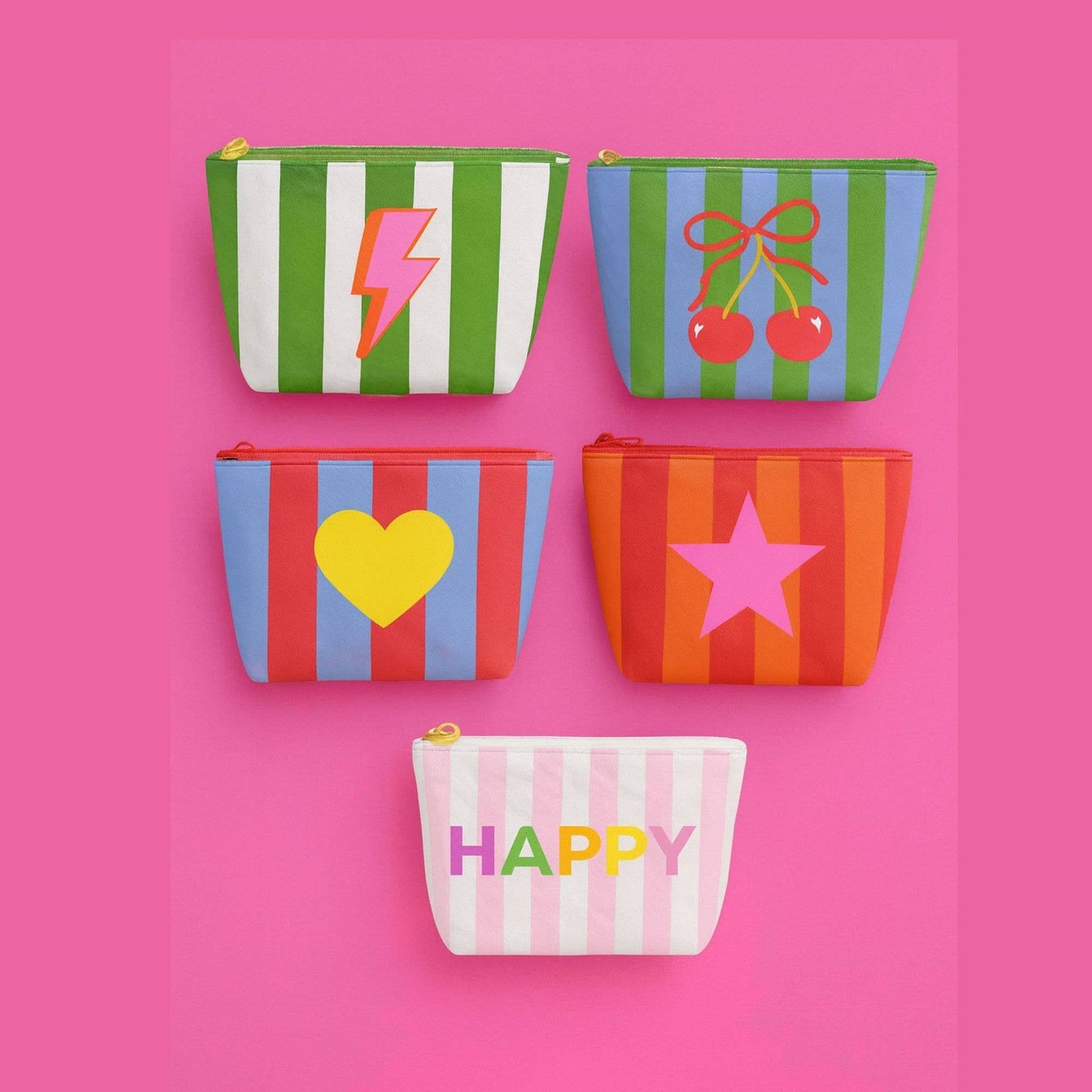 Cute Stripe Tyvek Pouch