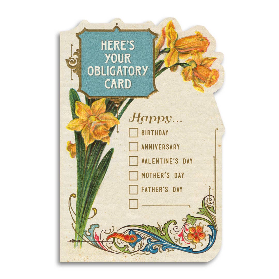 "Here's Your Obligatory Card"