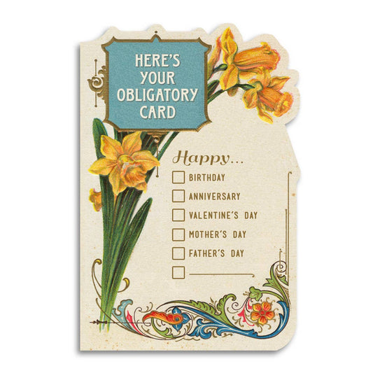 "Here's Your Obligatory Card"