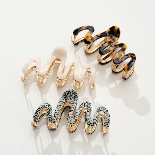 Metal Squiggle Claw Clip - Large