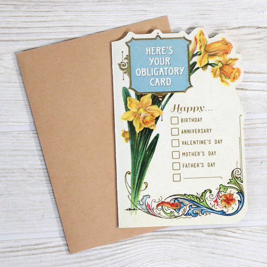 "Here's Your Obligatory Card"