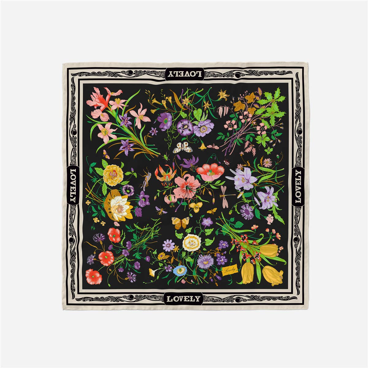 Colorful floral scarf from ACCITY featuring vibrant summer sun-inspired floral patterns and lightweight fabric.