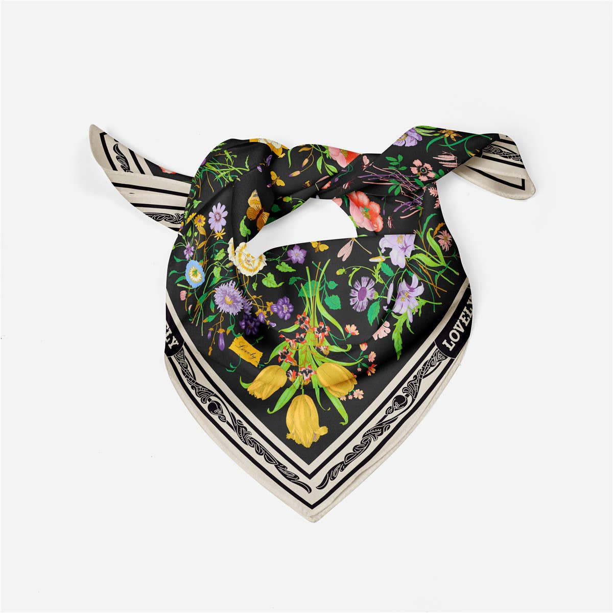 ACCITY Summer Sun floral scarf with bright, colorful floral patterns and lightweight fabric, perfect for warm-weather styling.