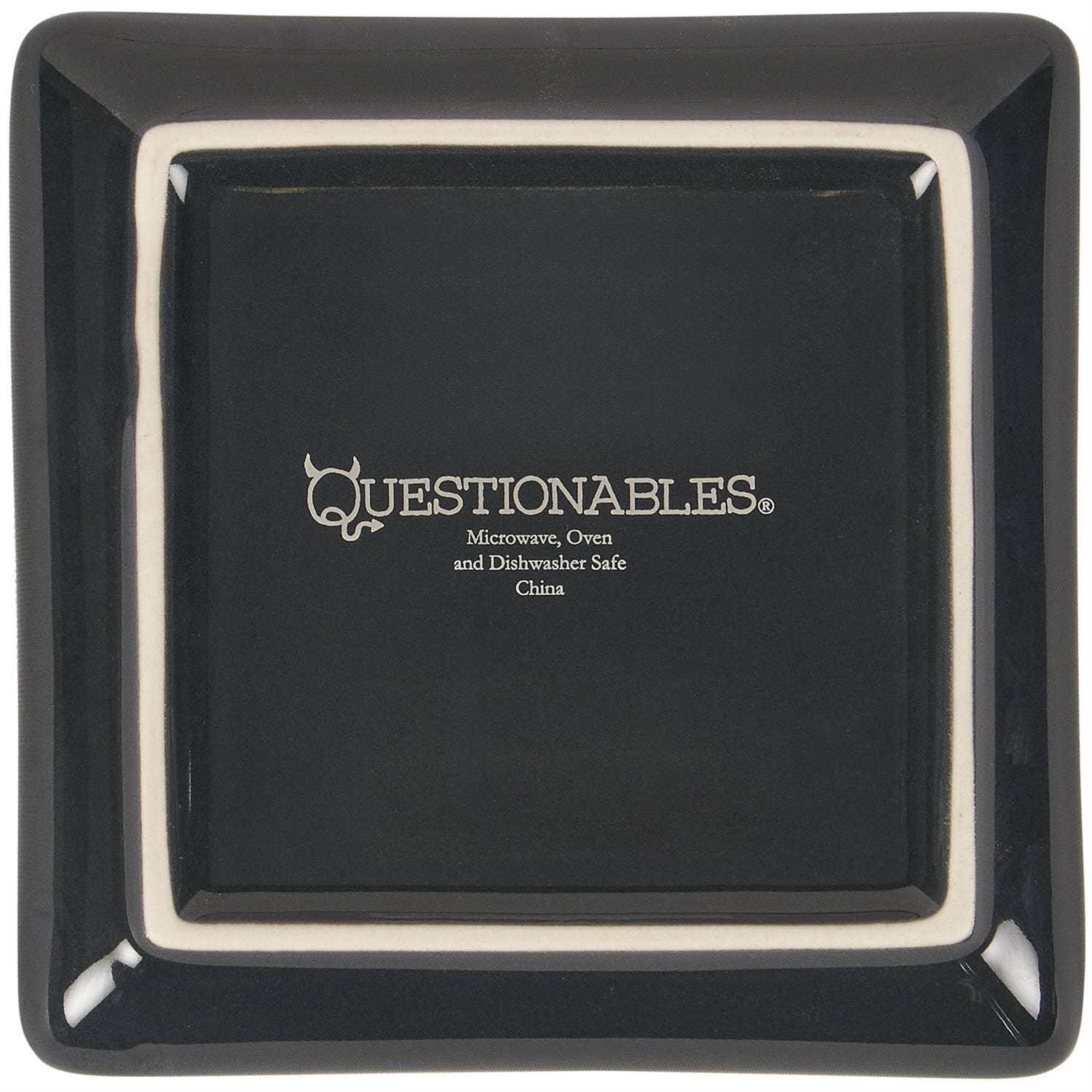 Questionables Look At You vanity tray with a sleek, modern design and raised edges, perfect for organizing beauty essentials.