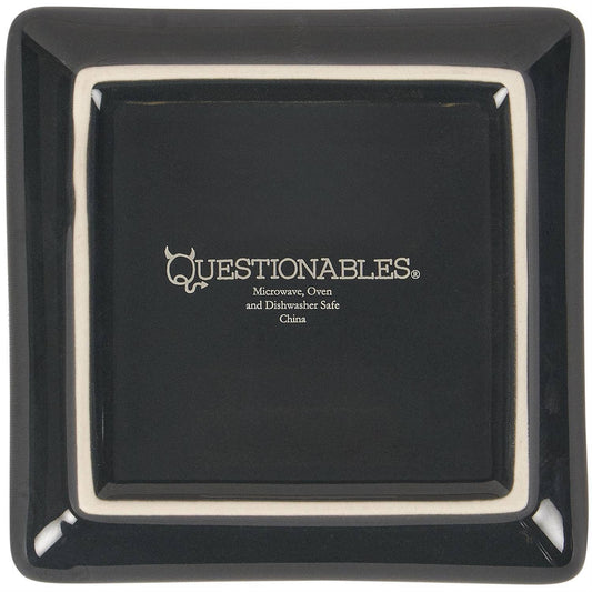 Questionables Look At You vanity tray with a sleek, modern design and raised edges, perfect for organizing beauty essentials.