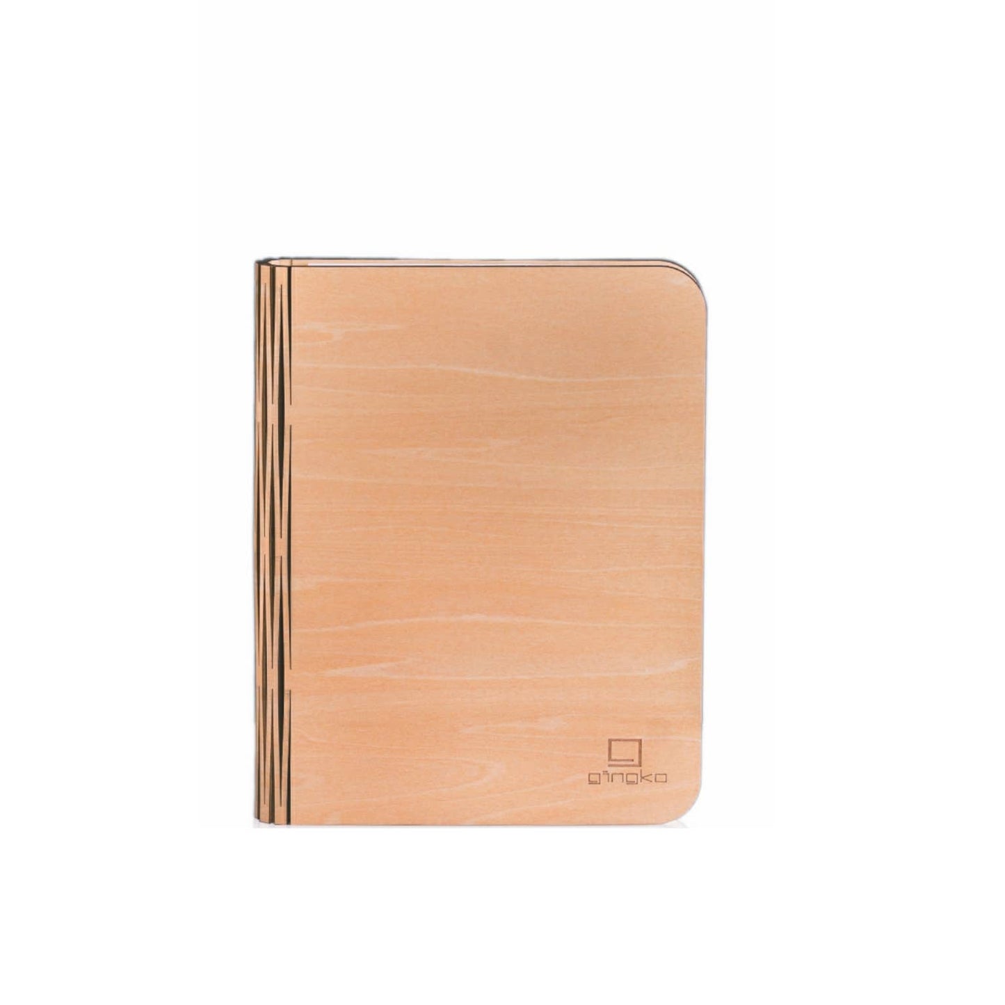 Ginkgo Design natural wood smart book light lamp with sleek design, ideal for reading and ambient lighting.