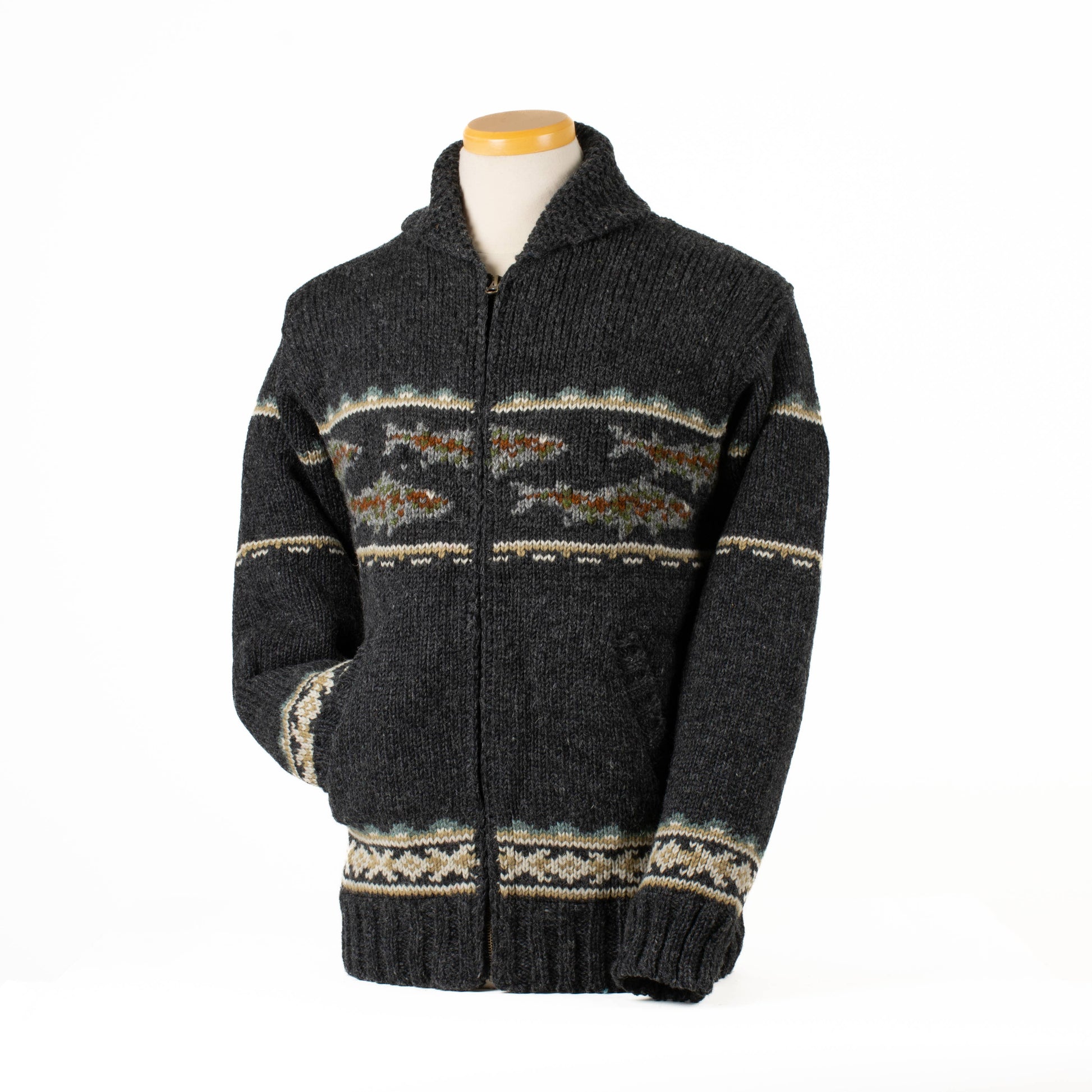 Lost Horizons Knitwear Gone Fishing Sweater, cozy knit sweater with fishing motif, perfect for casual wear and outdoor activities.