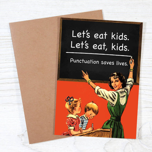 Punctuation Saves Lives Card