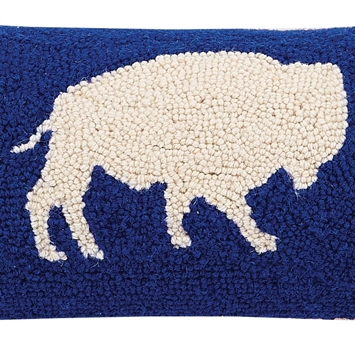 Buffalo Trio Hook Pillow by Peking Handicraft featuring a colorful buffalo design on soft decorative pillows.