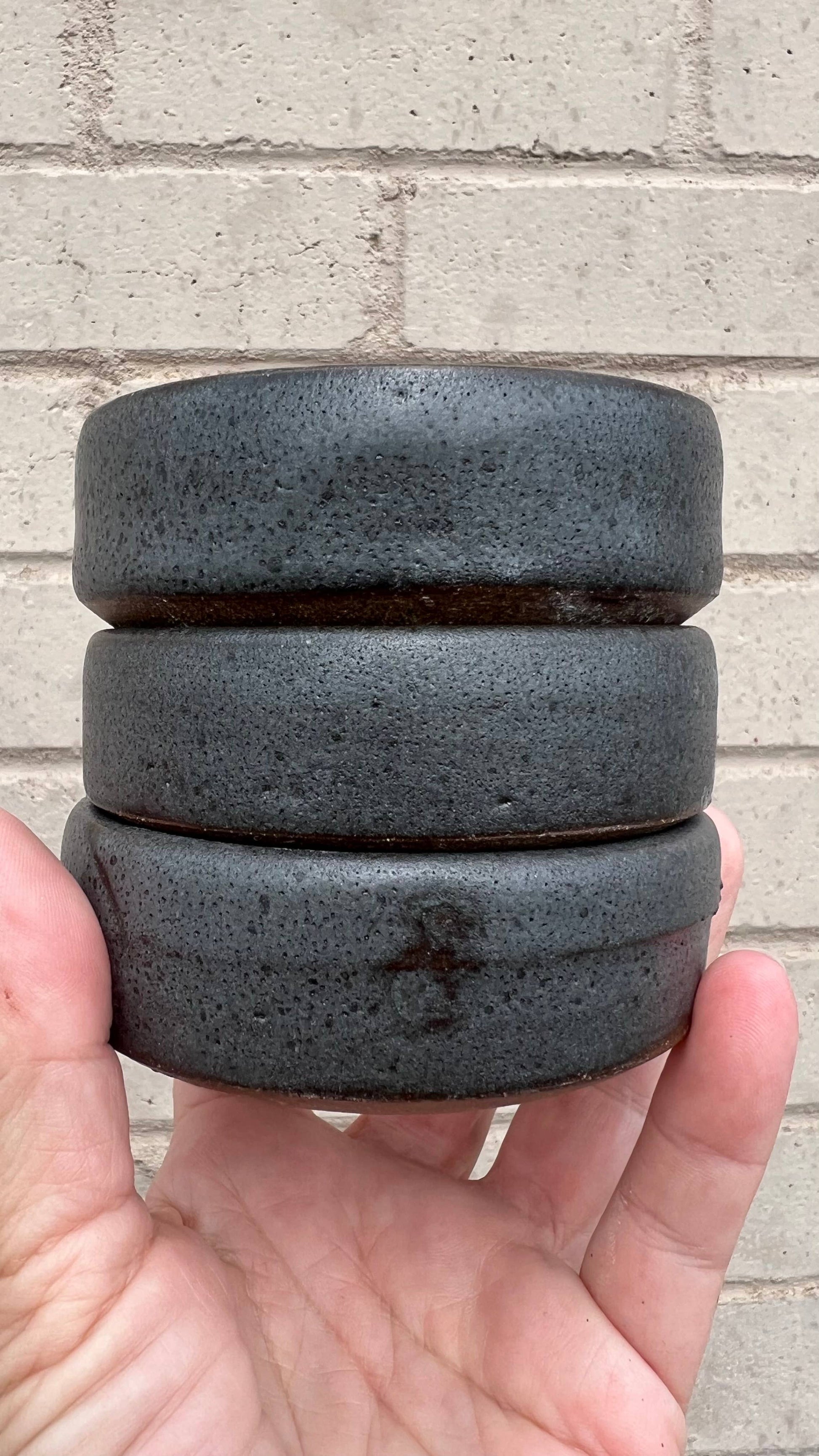Handmade ceramic shaving bowl from The Immaculate Beard with a smooth, rounded design for traditional grooming.