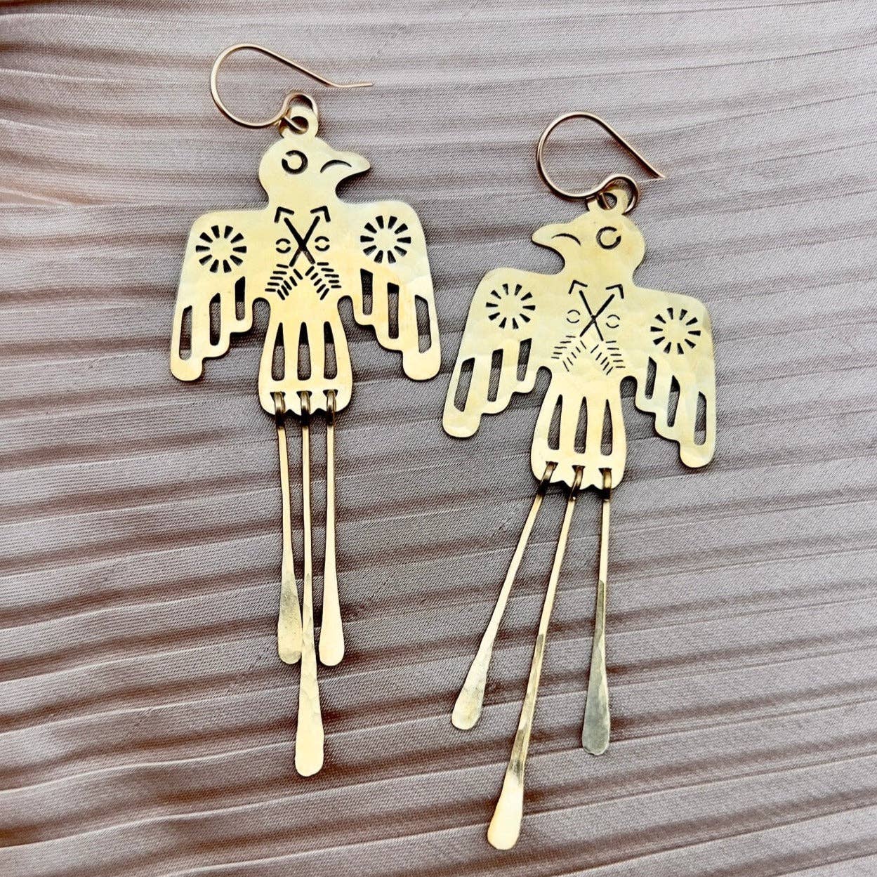 Gold Glide Earrings by Fluff Hardware featuring sleek, minimalist design with a modern, polished finish.