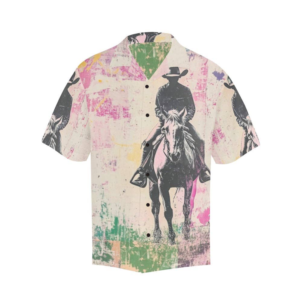 Men's Retro Pop Trail Ride shirt by BAHA RANCH WESTERN WEAR, featuring a vintage-inspired Western dress shirt design.