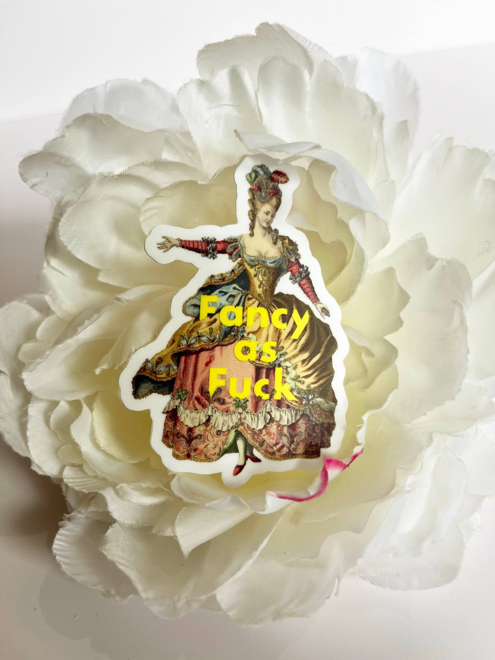 Funny "Fancy as F**k" sticker by The Coin Laundry, featuring bold lettering on a colorful background.