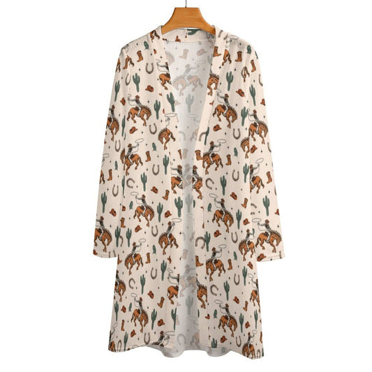 Lightweight Rodeo Cowboy Cardigan sweater by BAHA RANCH WESTERN WEAR, featuring Western-inspired design and cozy knit fabric.