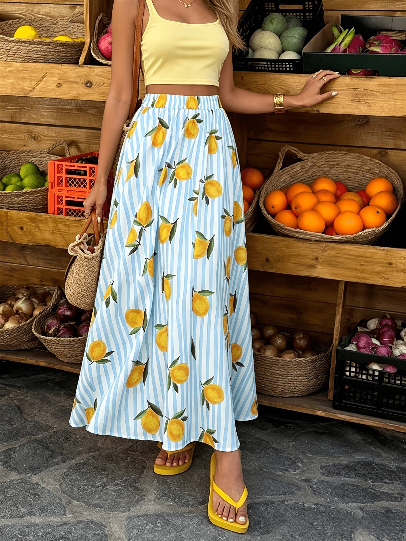 Striped Lemon Skirt