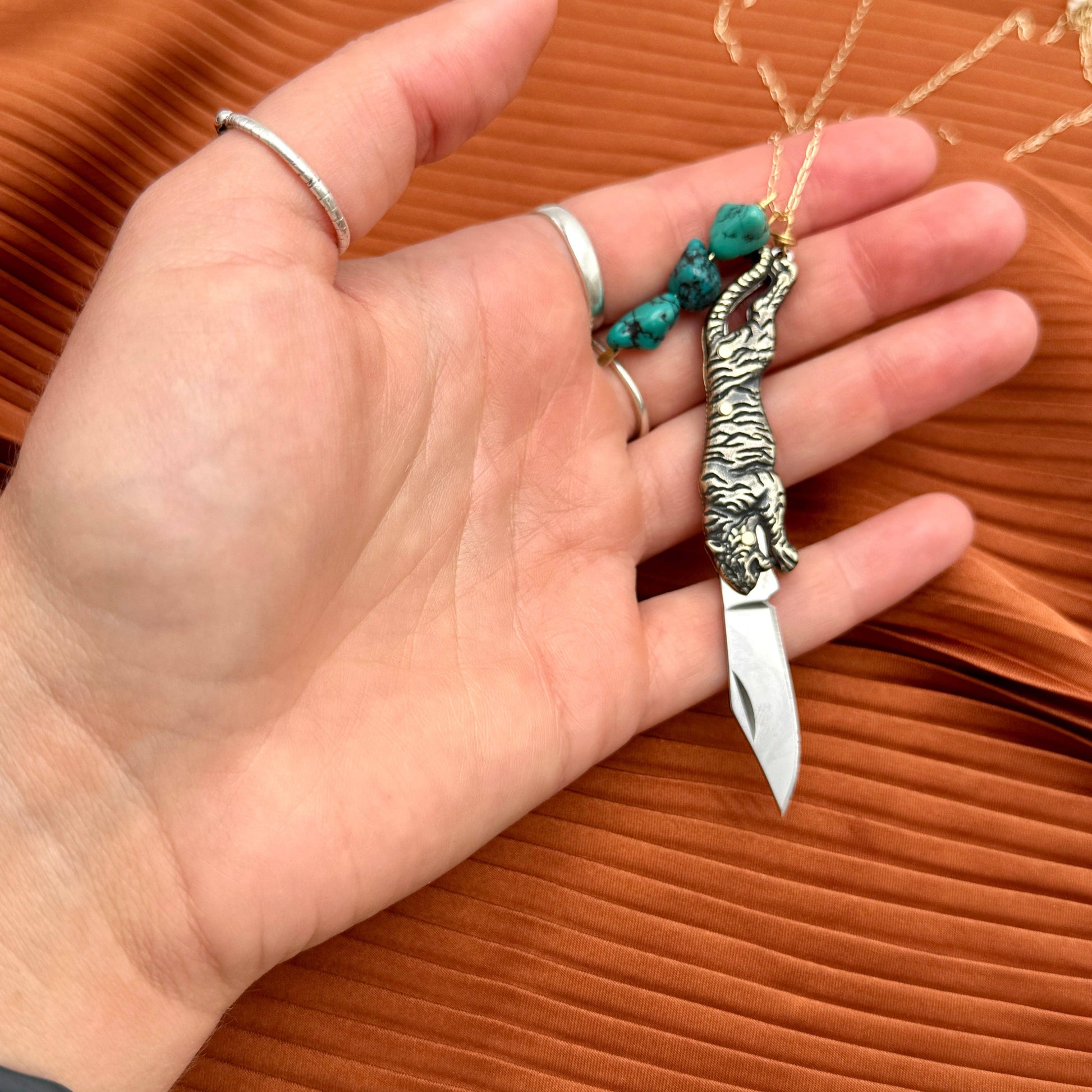 Untamed Necklace by Fluff Hardware featuring a unique, artistic design with intricate metal detailing and a bold statement style.