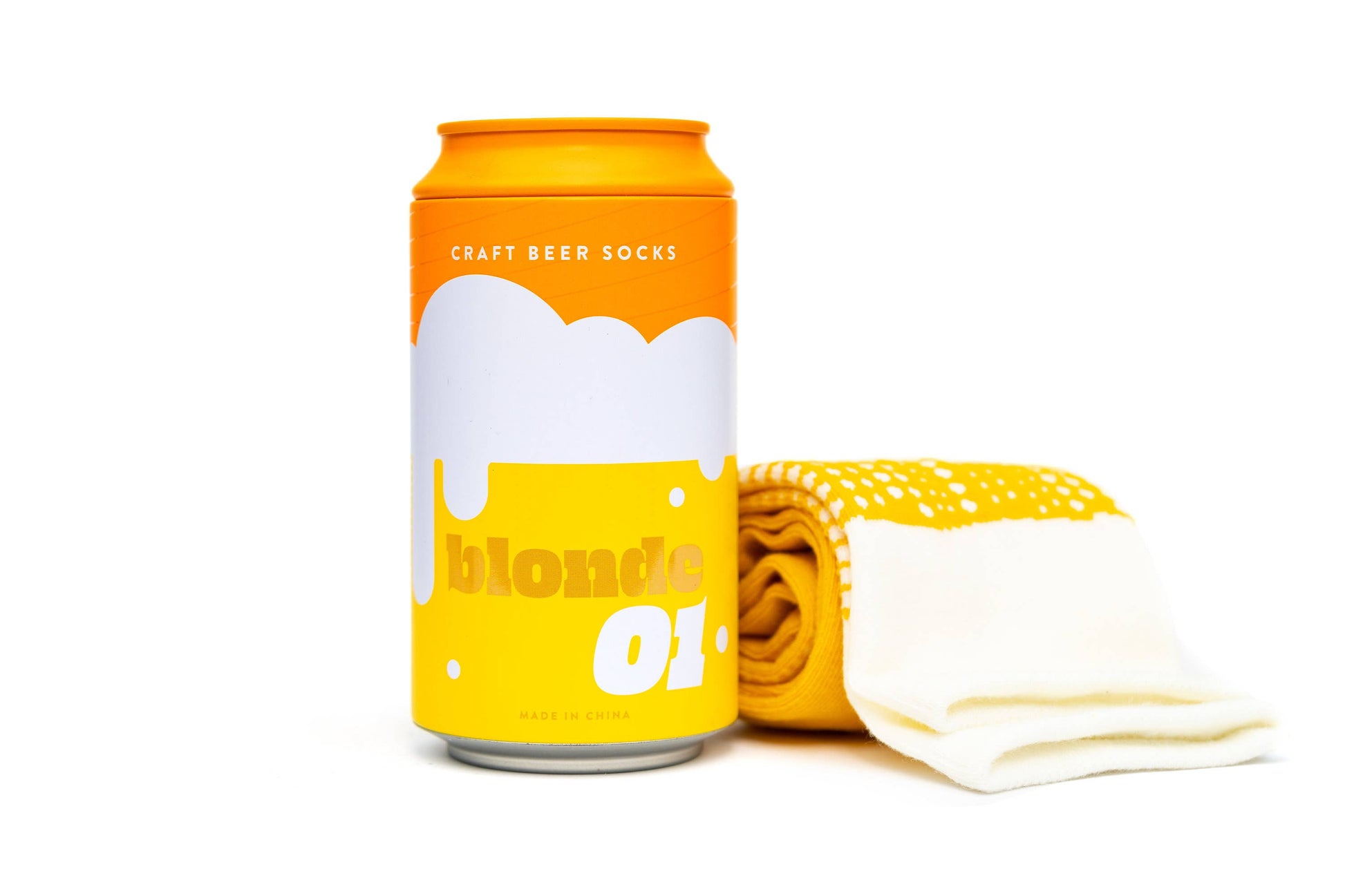 Pair of Craft Beer Socks by SUCK UK Ltd featuring colorful beer mug and bottle patterns on soft fabric.