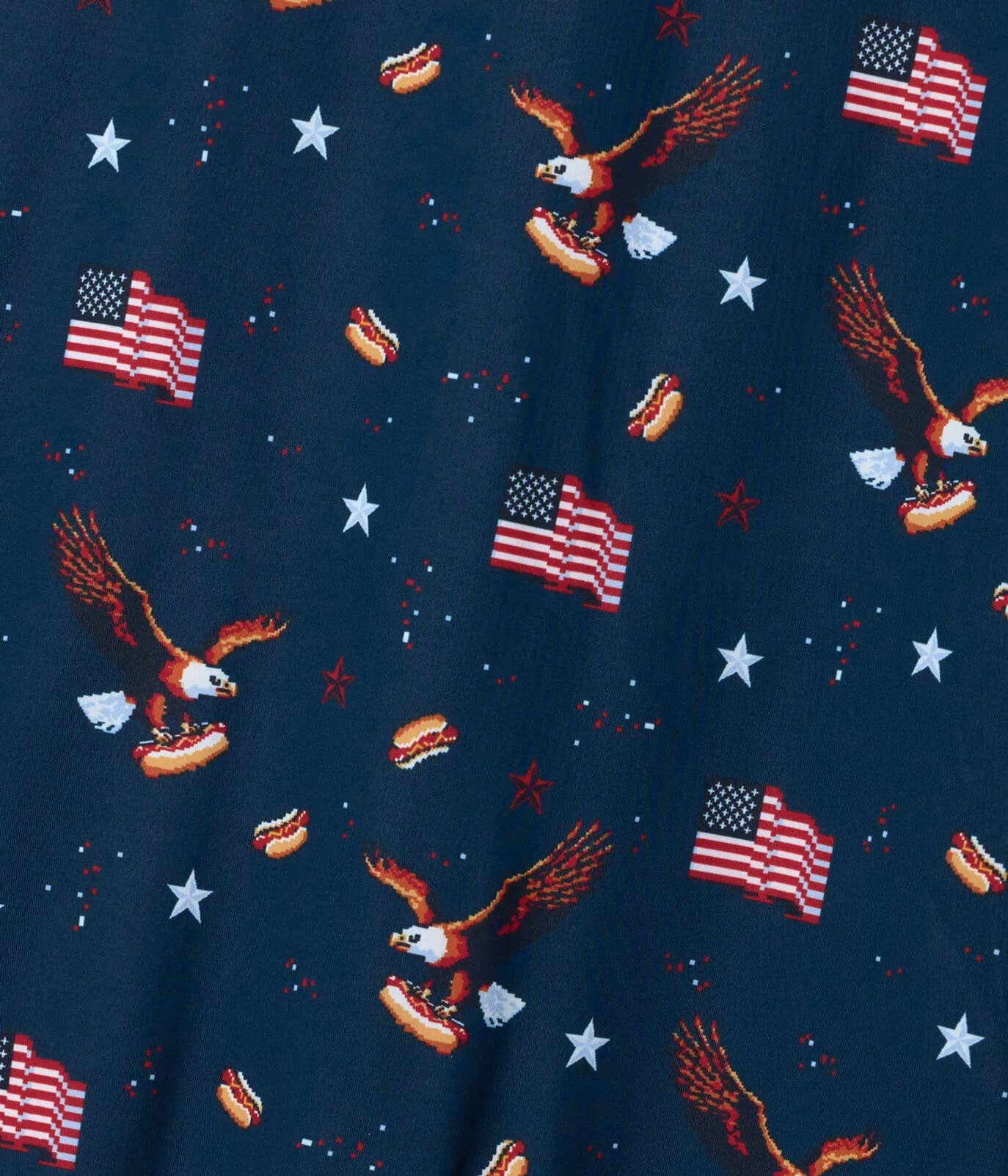 Men's 8-Bit Eagle Golf Polo by Tipsy Elves featuring patriotic American flag design on a stylish golf shirt.