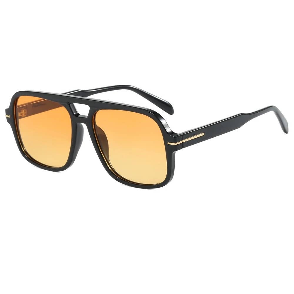 Pretty Simple Natalie oversized aviator sunglasses with metal frames and dark lenses, stylish eyewear for a bold look.