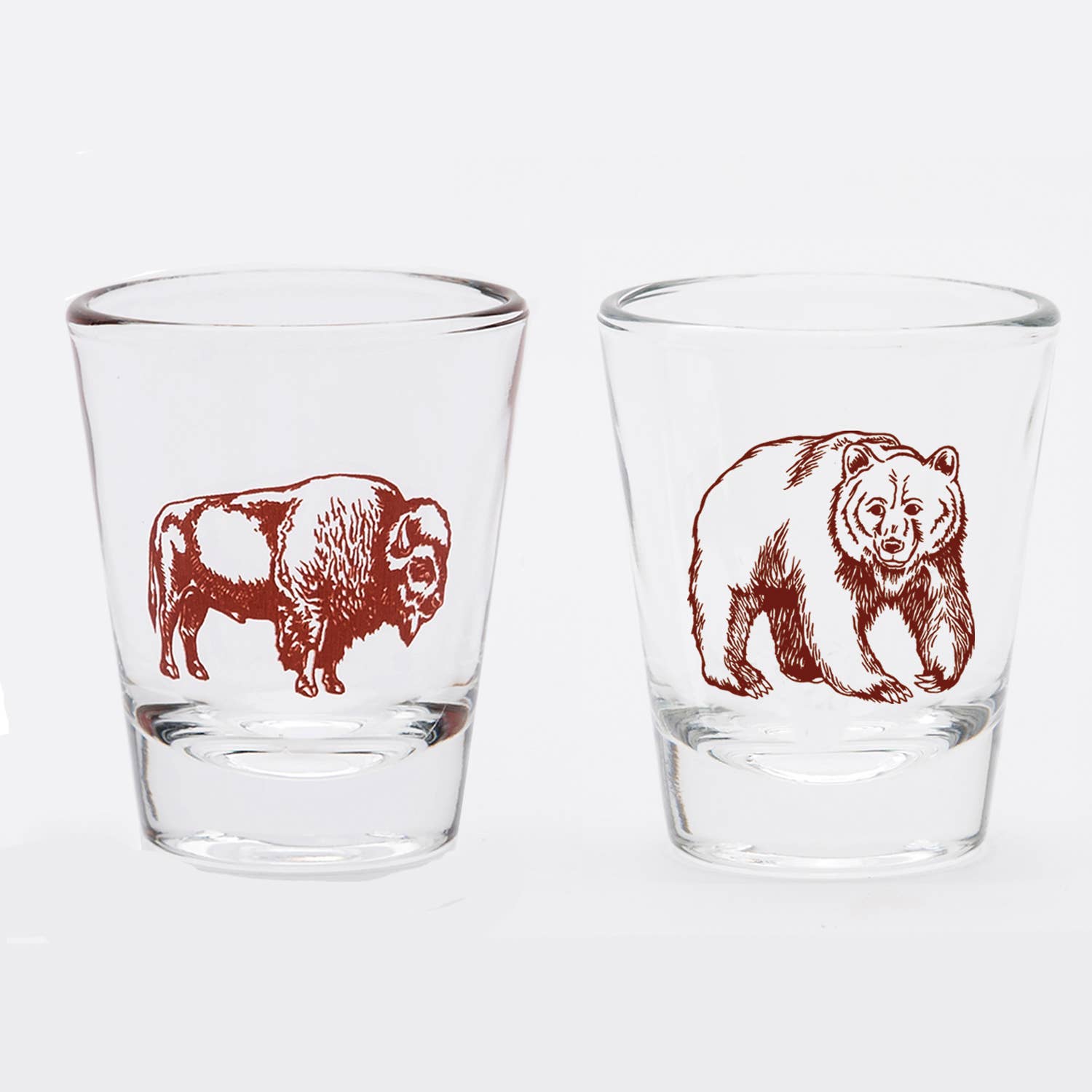 Counter Couture Wild Shot Glass for drinking and barware, clear glass with bold design, perfect for shots and bar accessories.