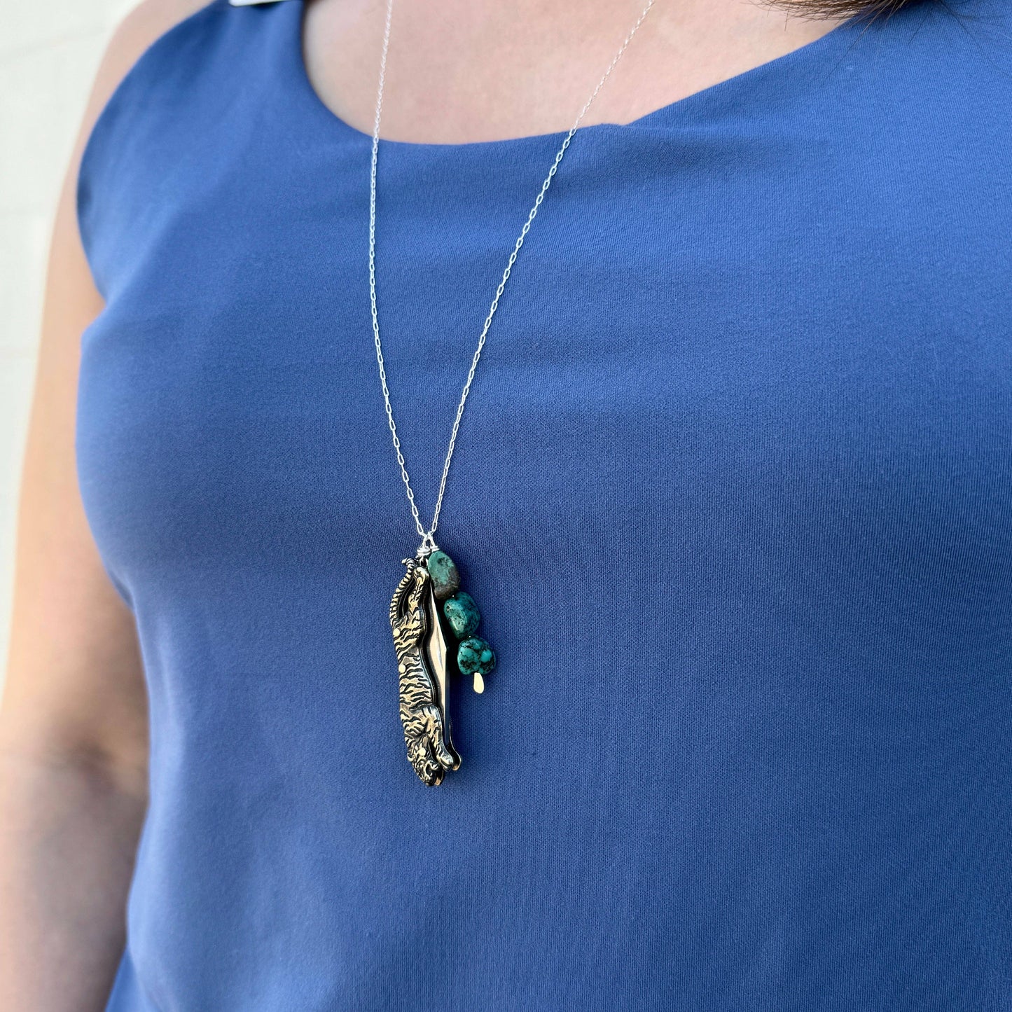 Untamed Necklace by Fluff Hardware featuring a unique, intricate pendant on a sleek chain, displayed against a neutral background.