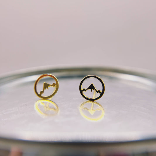 Mountainscape stud earrings