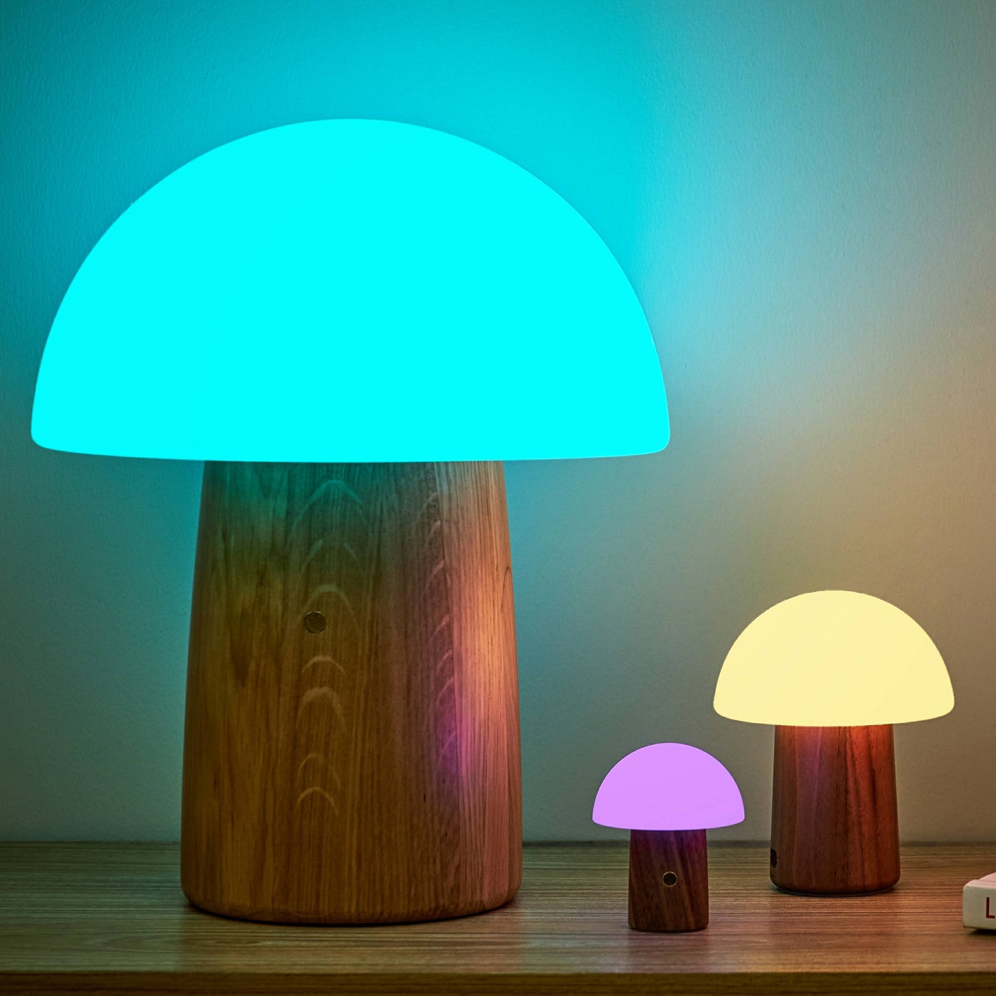 Gingko Design Alice Mushroom Lamp in super mini size, beige ceramic lamp with mushroom shape, ideal for cozy decor.