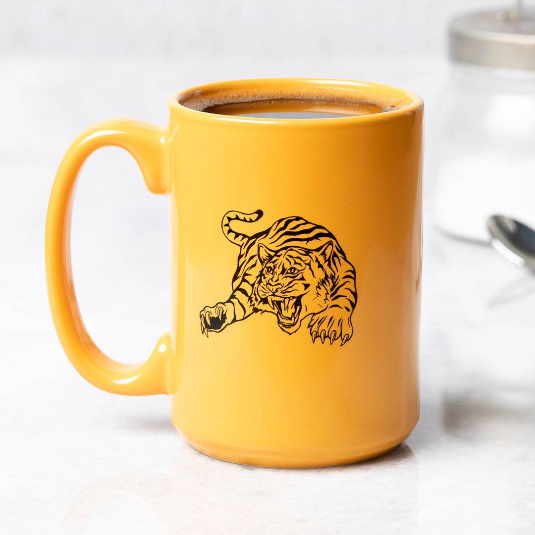 Counter Couture Tiger Mug featuring a detailed tiger design, perfect for coffee or tea.