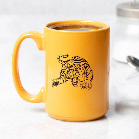 Counter Couture Tiger Mug featuring a detailed tiger design, perfect for coffee or tea.