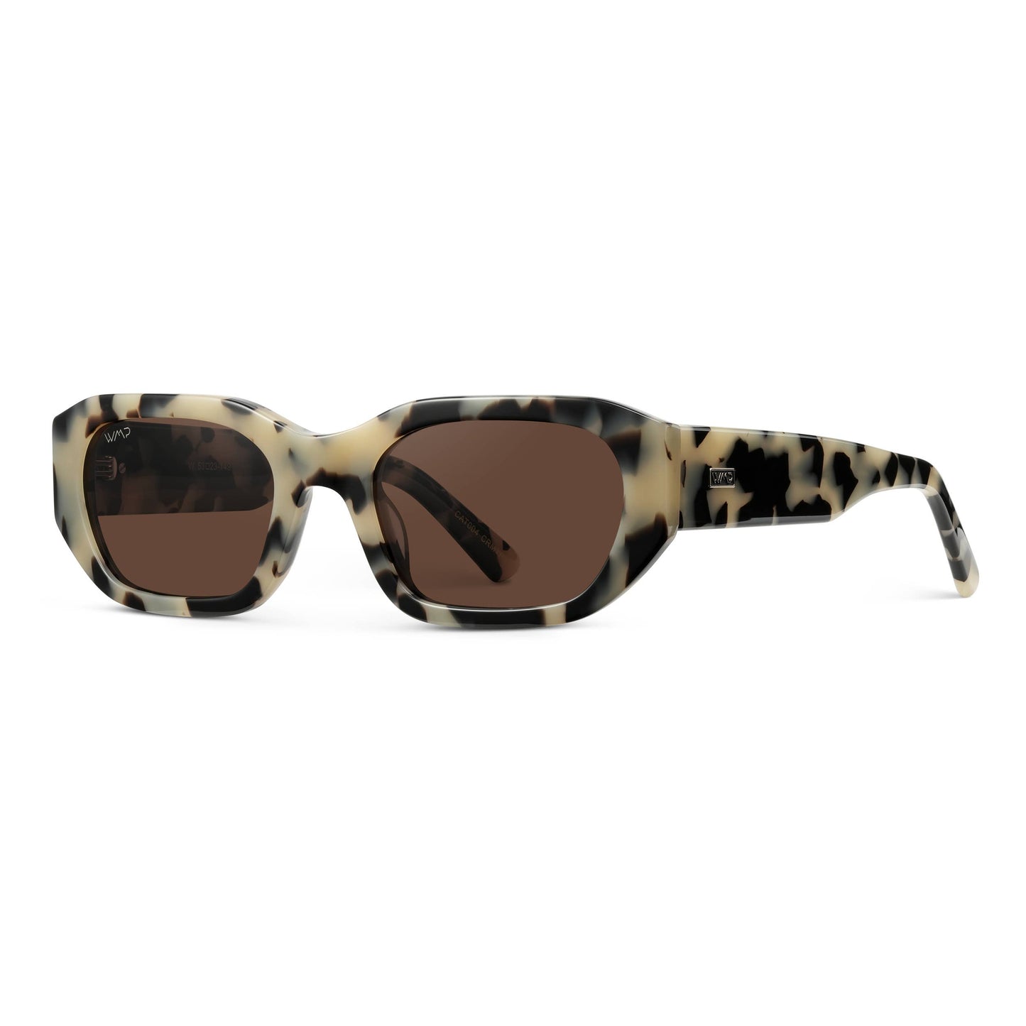 WMP Eyewear London polarized sunglasses with black frames and tinted lenses, designed for outdoor sun protection and style.