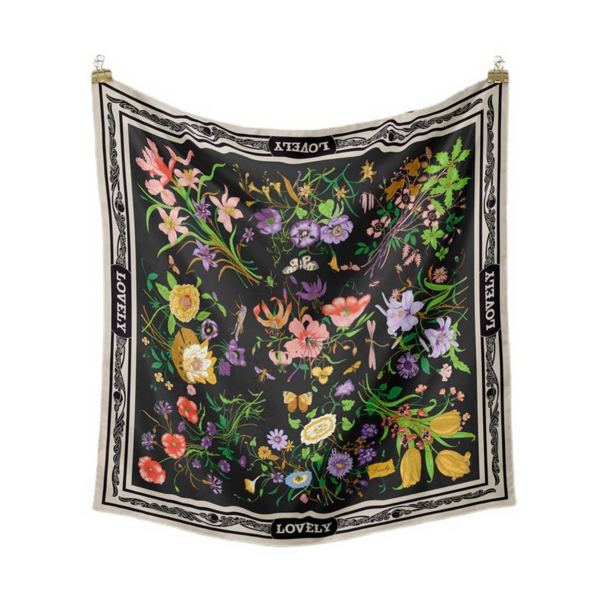 Bright summer floral scarf by ACCITY featuring vibrant sun and flower patterns, lightweight and stylish accessory for warm weather.