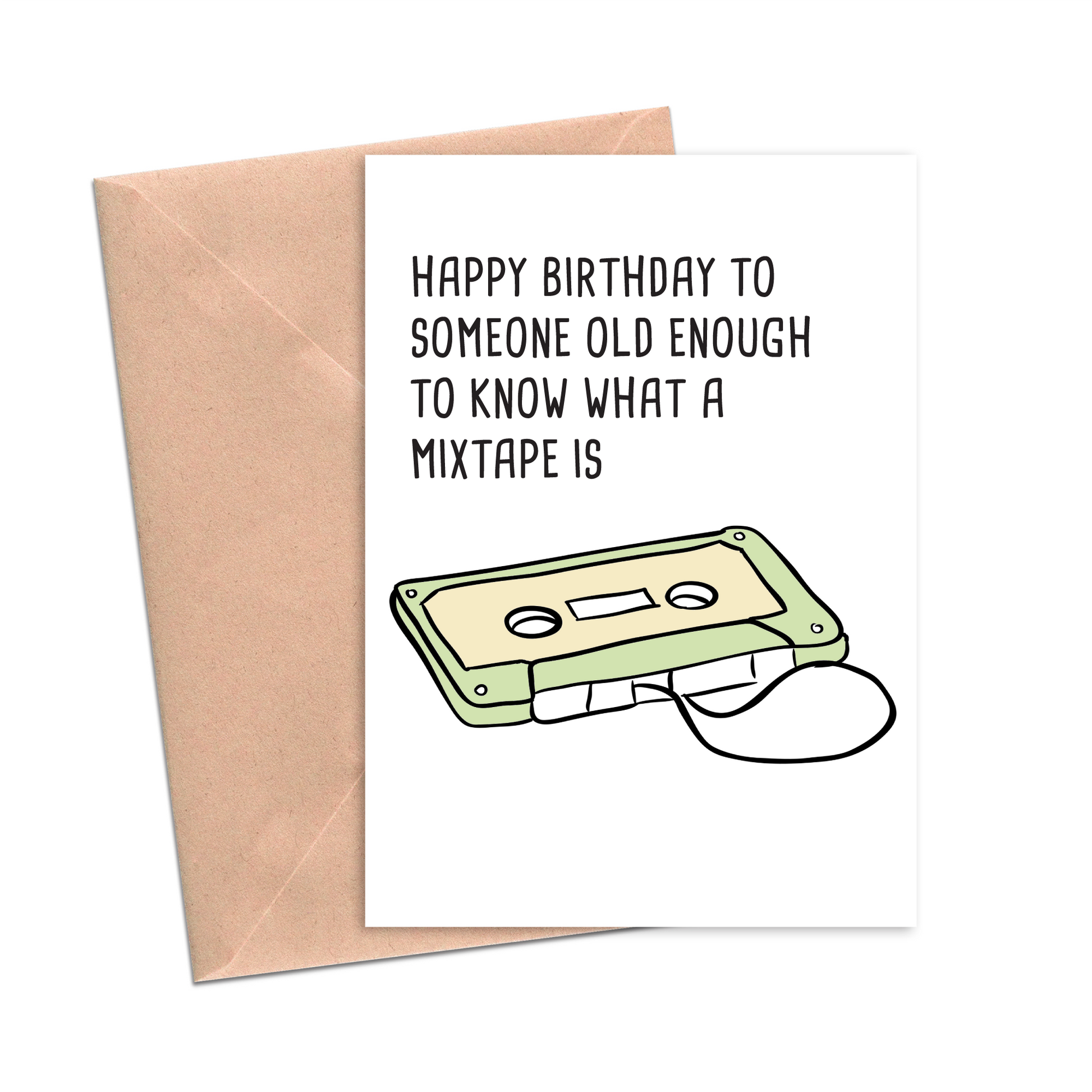 Old Enough Mixtape cards by Crimson and Clover Studio, featuring colorful, artistic card designs in a creative music-themed set.