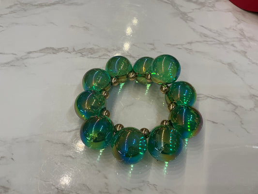 Queen Gypsy Bubble Statement Bracelet featuring large, colorful bubble beads on a stylish bracelet for bold accessory looks.