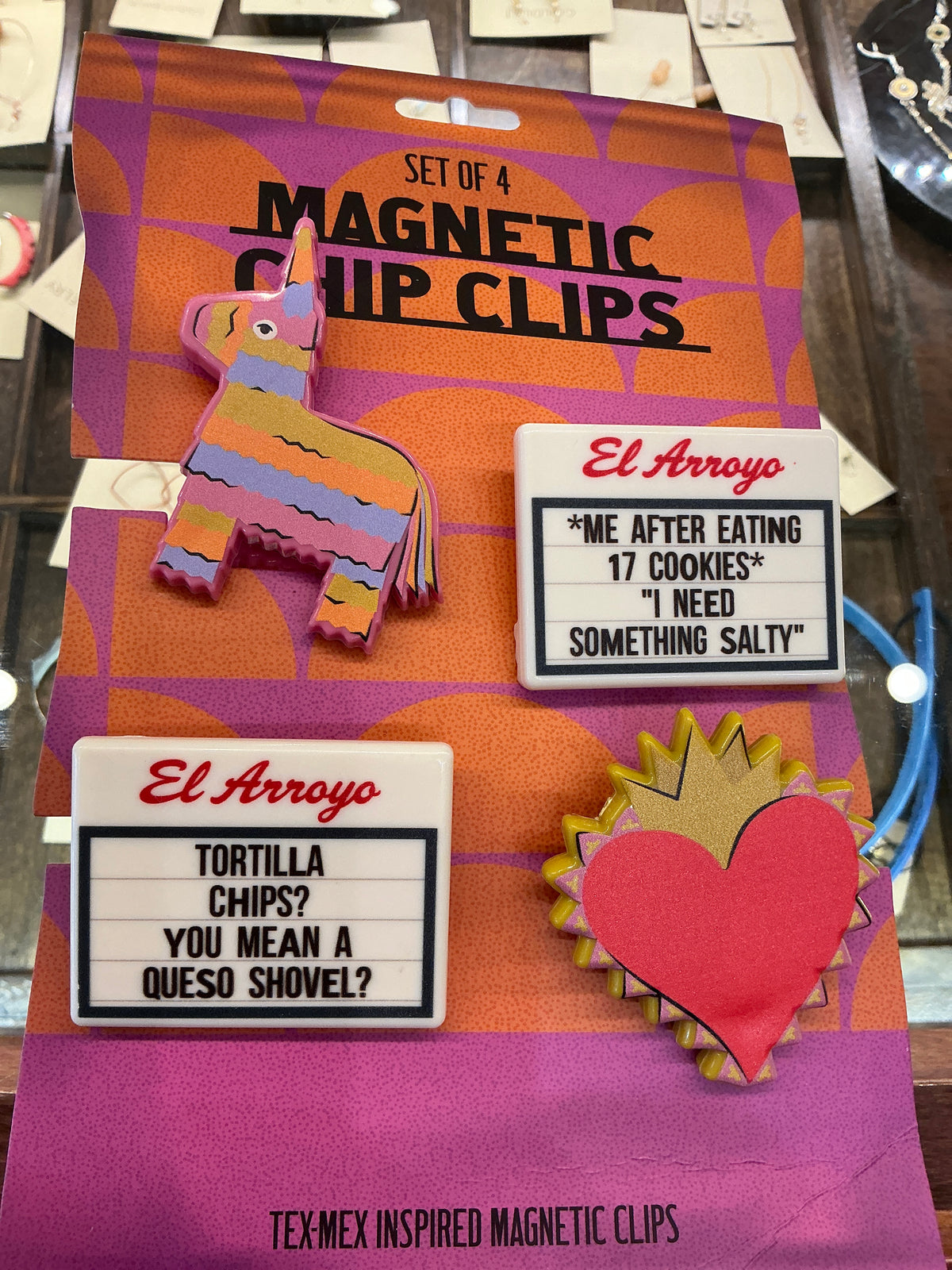 El Arroyo Magnetic Chip Clips, Set of 4, Tex-Mex
