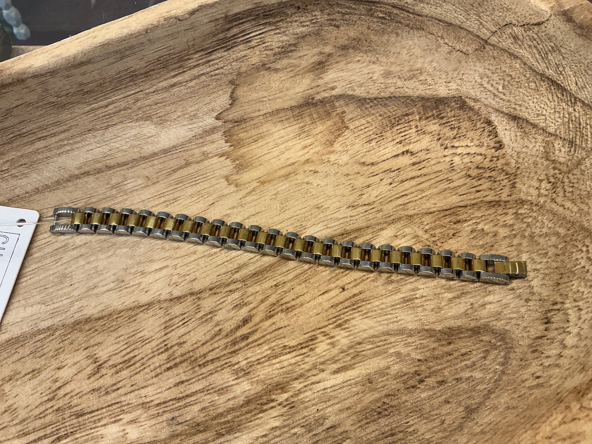 TWO TONED WATCH BAND BRACELET