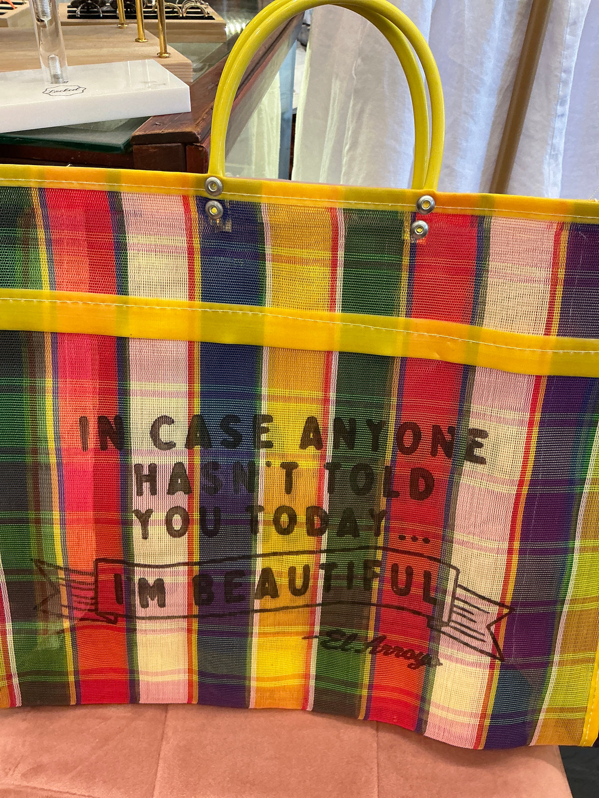 Mesh Market Tote - I'm Beautful