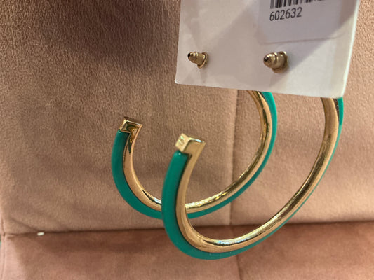 Gold inlay hoop earrings by Queen Gypsy featuring a sleek, circular design with elegant gold accents.