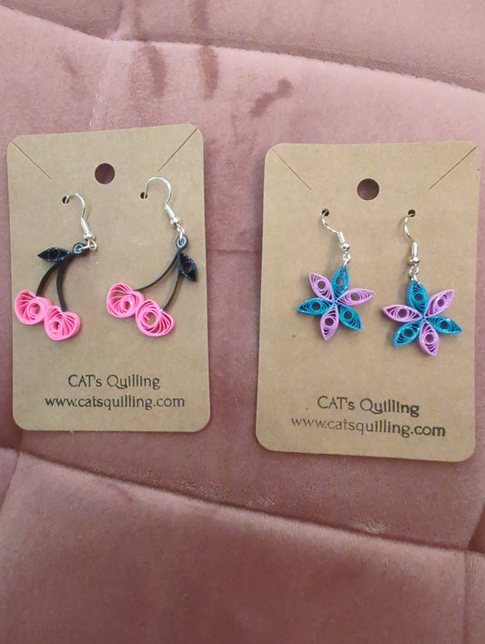 Cats Quilling Earrings