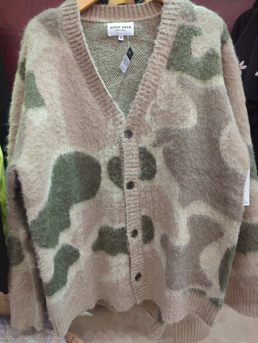 Camo Mohair Cardigan